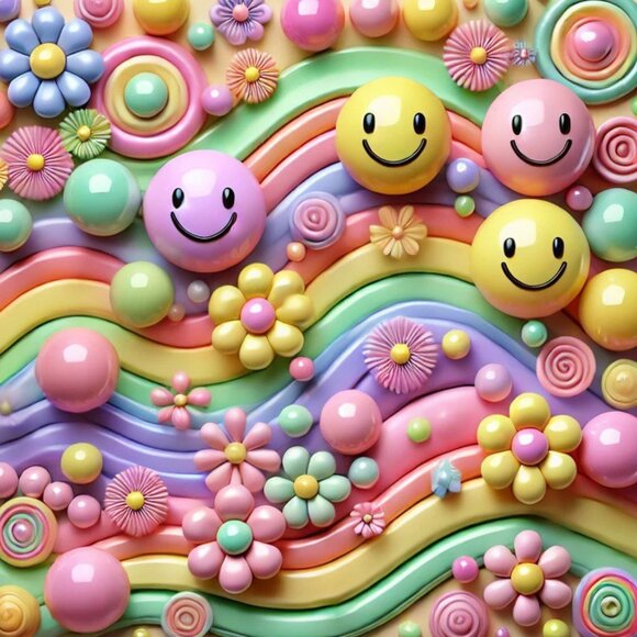 Rainbow Smiley Face Tumbler, Colorful Stainless Steel Cup With Lid And Straw - Picture 2 of 7